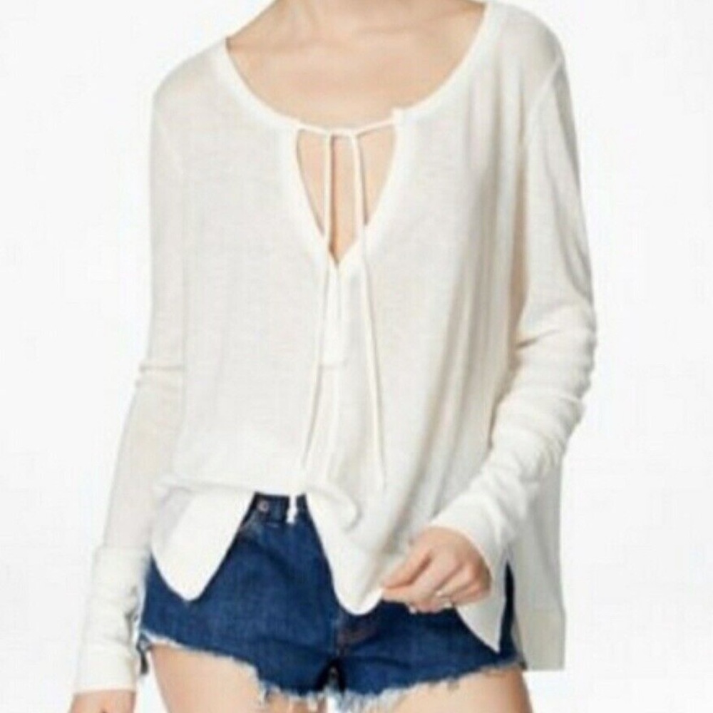 Free People Affogato Hacci top shirt size XS
